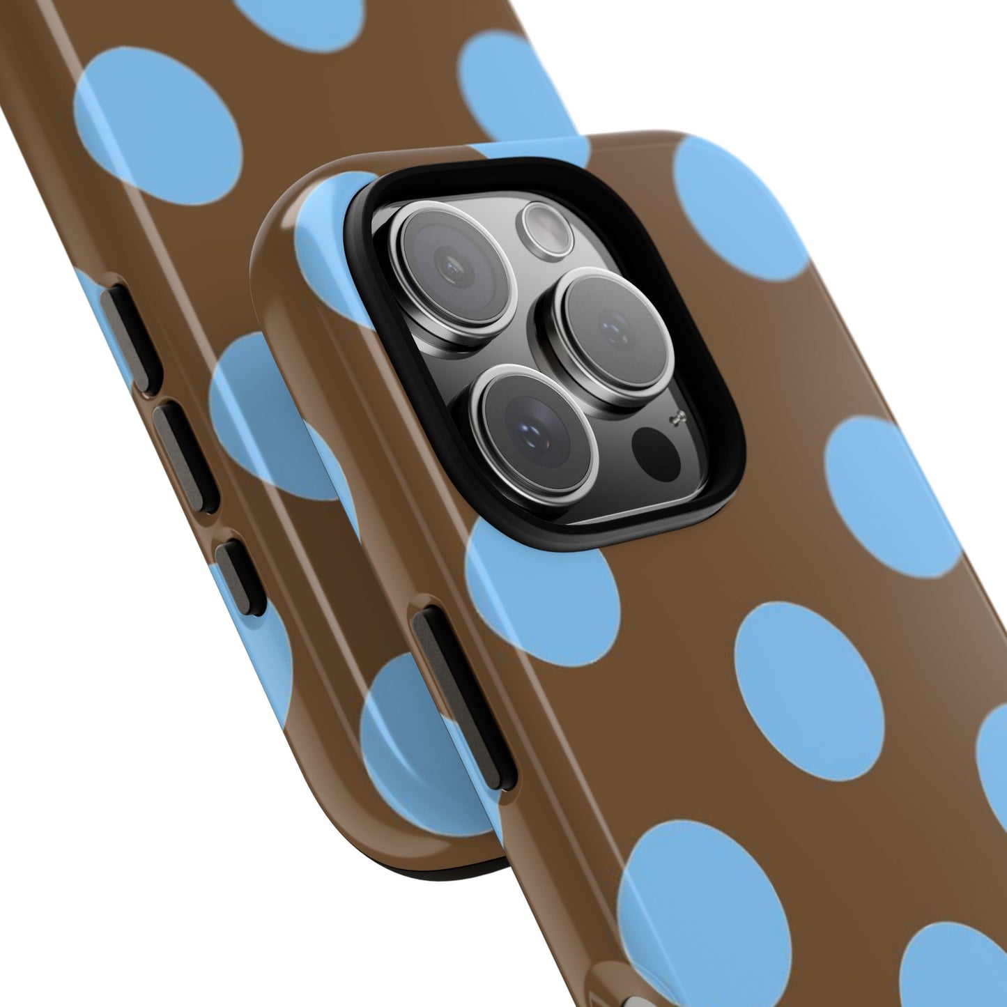 Polka Dots (Blue & Brown)
