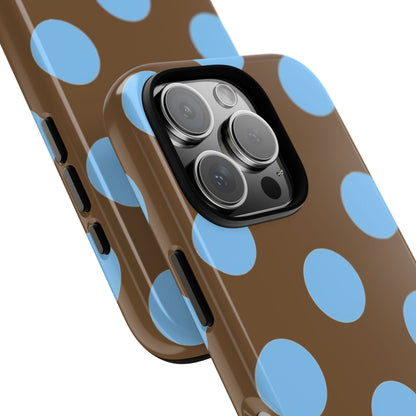 Polka Dots (Blue & Brown)