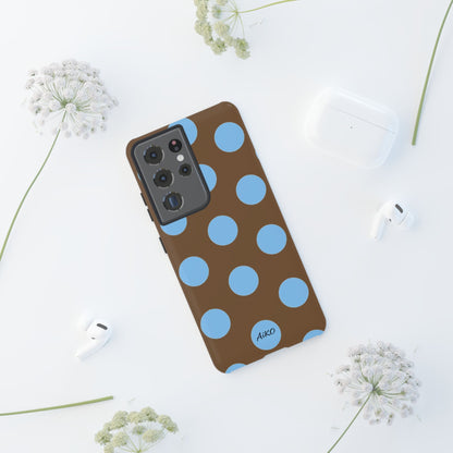 Polka Dots (Blue & Brown)