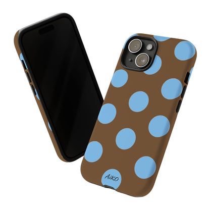 Polka Dots (Blue & Brown)