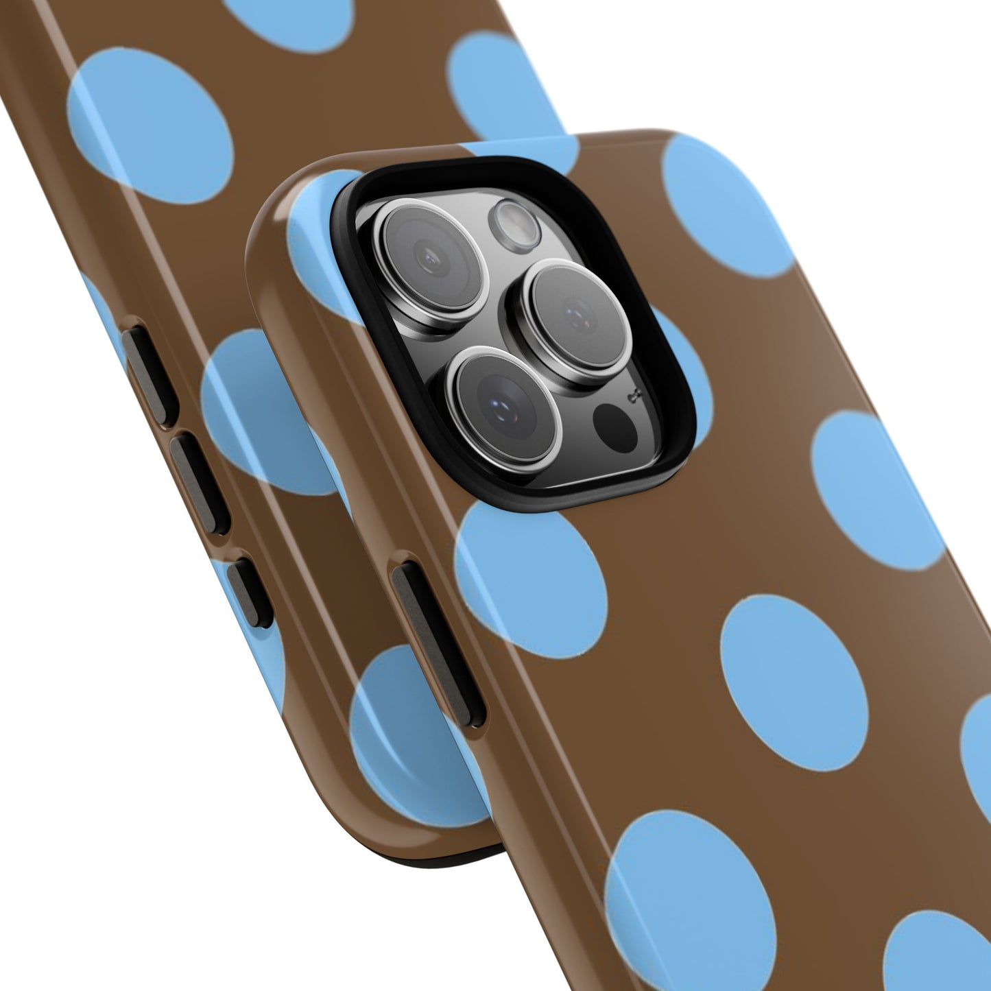 Polka Dots (Blue & Brown)