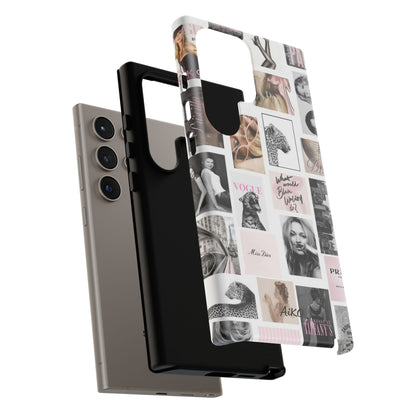 Fashion Collage Phone Case — Pink Vogue Magazine Aesthetic Tough Case