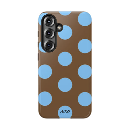 Polka Dots (Blue & Brown)