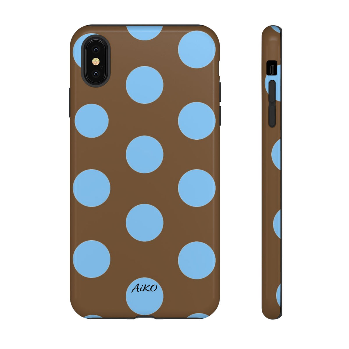 Polka Dots (Blue & Brown)
