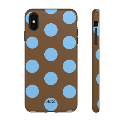 Polka Dots (Blue & Brown)