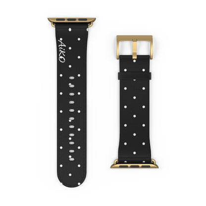 Polka Dot ( Black and White) Apple Watch Band