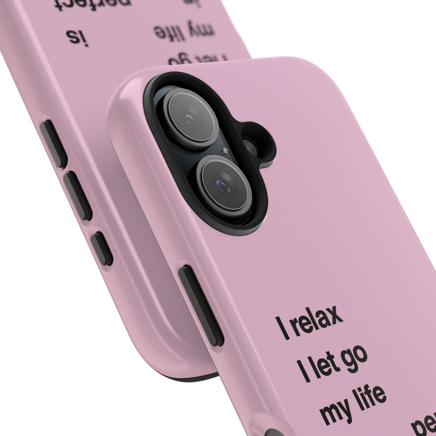 Pink Minimalist 'I relax I let go my life is in perfect flow'