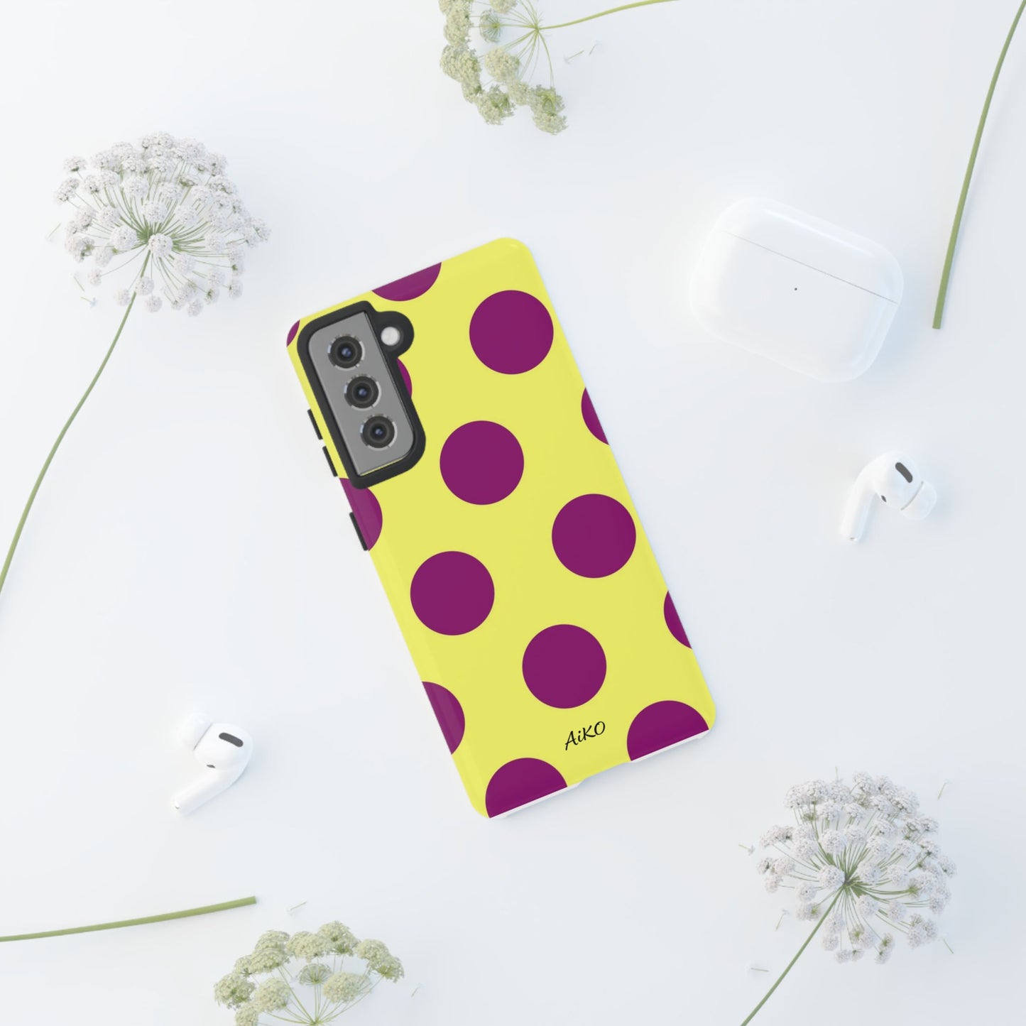 Polka Dots (Yellow & Purple)