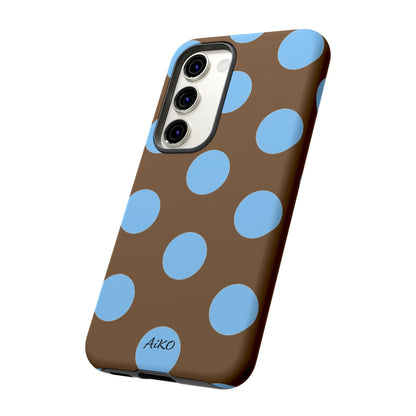 Polka Dots (Blue & Brown)