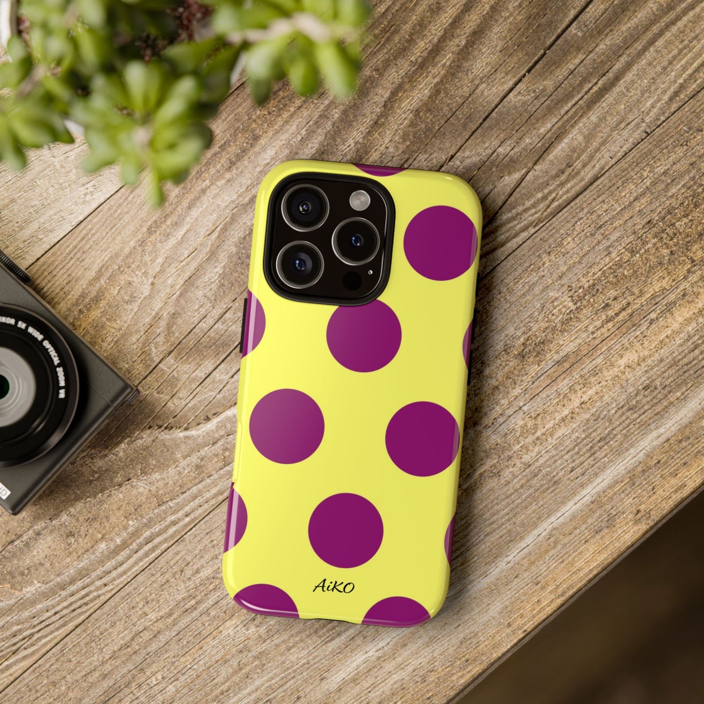 Polka Dots (Yellow & Purple)