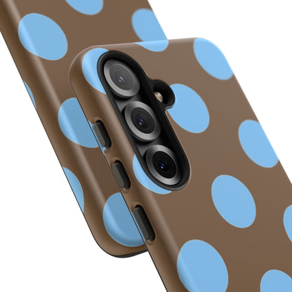 Polka Dots (Blue & Brown)