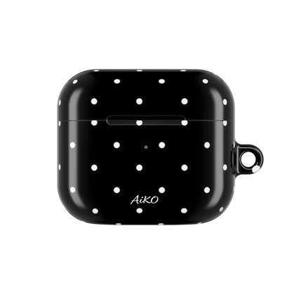 Polka Dot (Black and white) AirPods Cases