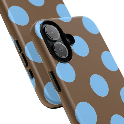 Polka Dots (Blue & Brown)