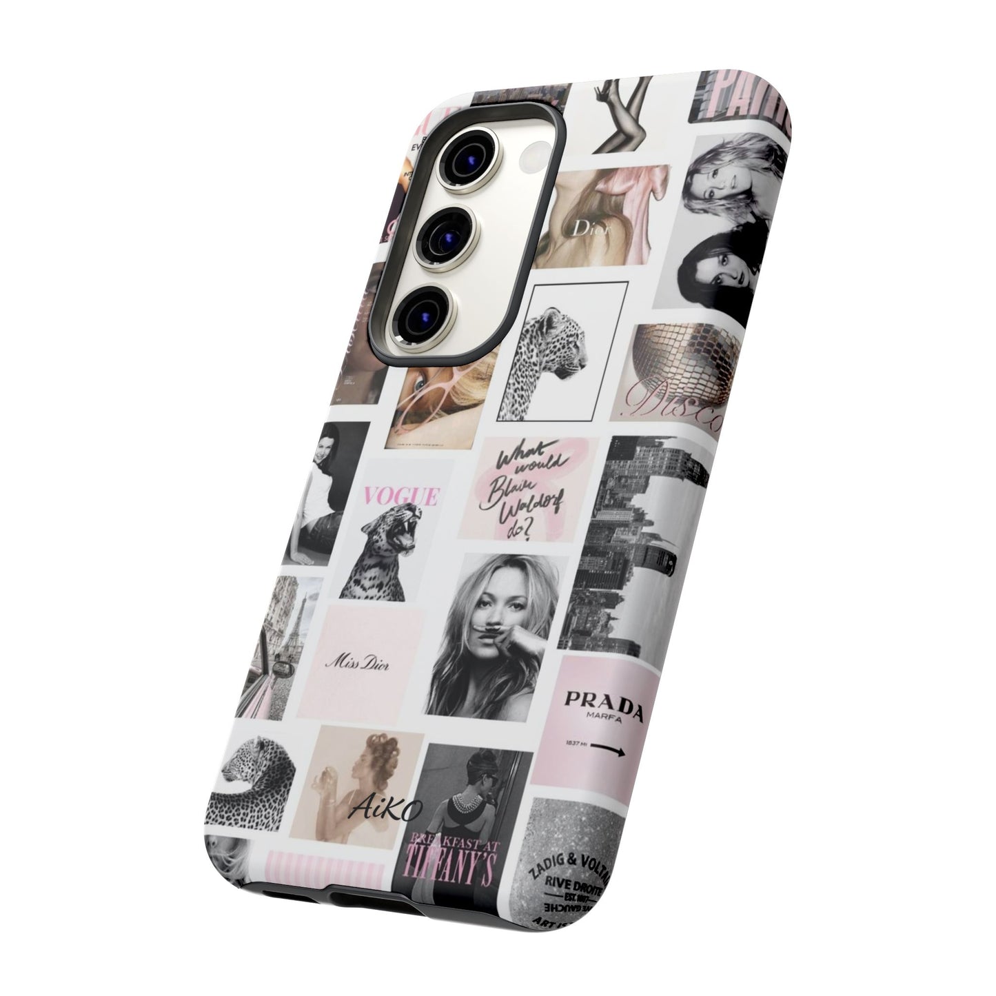 Fashion Collage Phone Case — Pink Vogue Magazine Aesthetic Tough Case