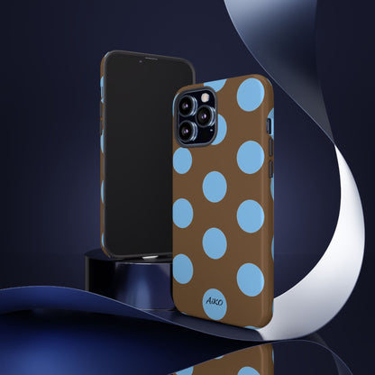 Polka Dots (Blue & Brown)