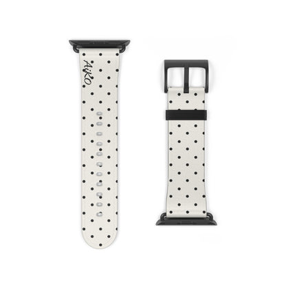 Polka Dot ( White and Black) Apple Watch Band