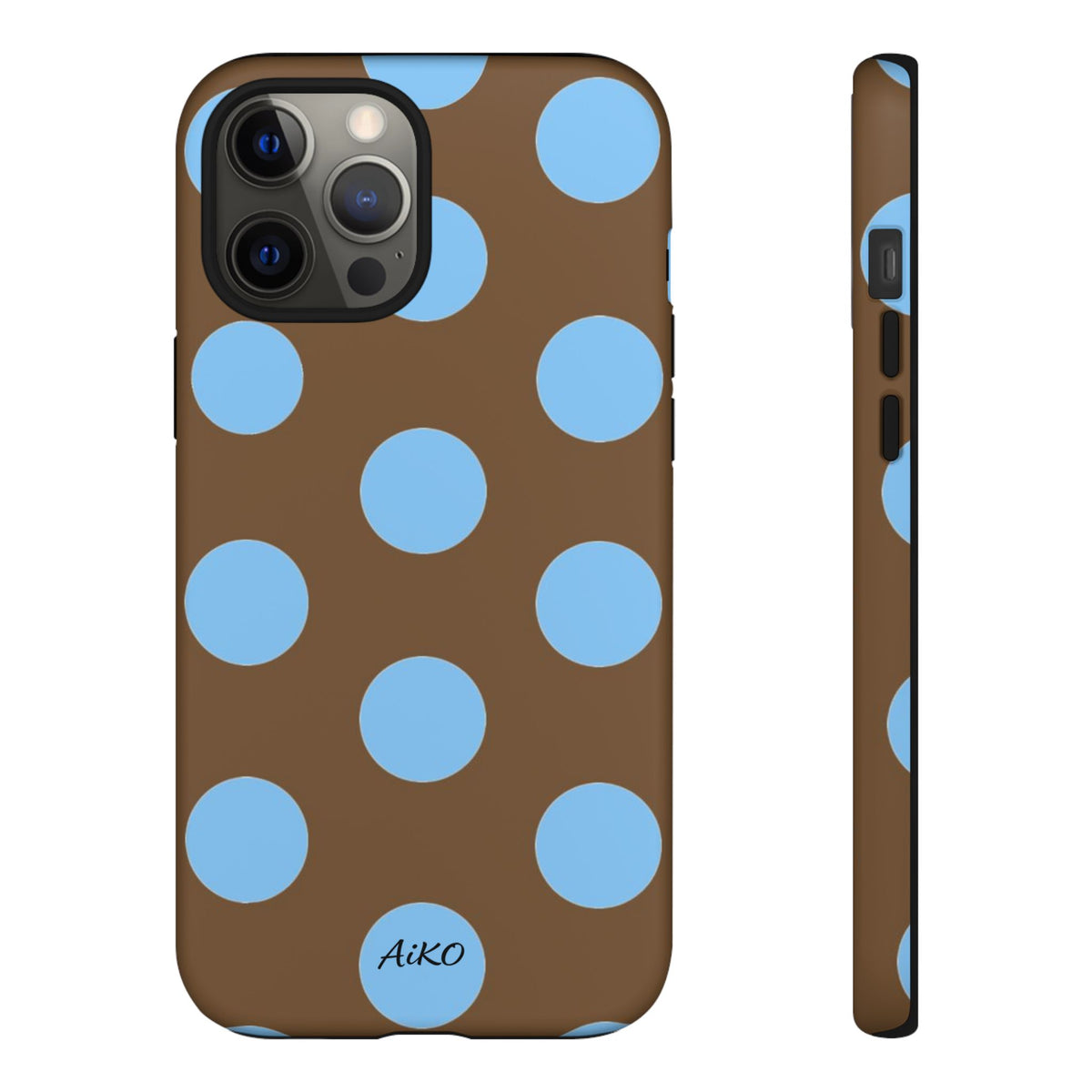 Polka Dots (Blue & Brown)