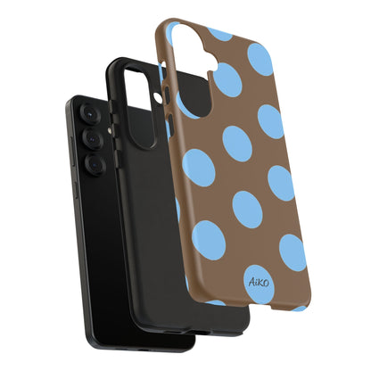 Polka Dots (Blue & Brown)