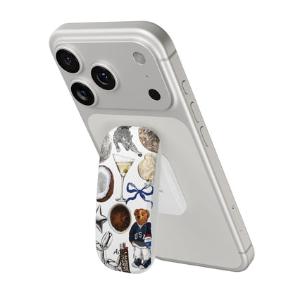 Navy Glam Phone Click-On Grip