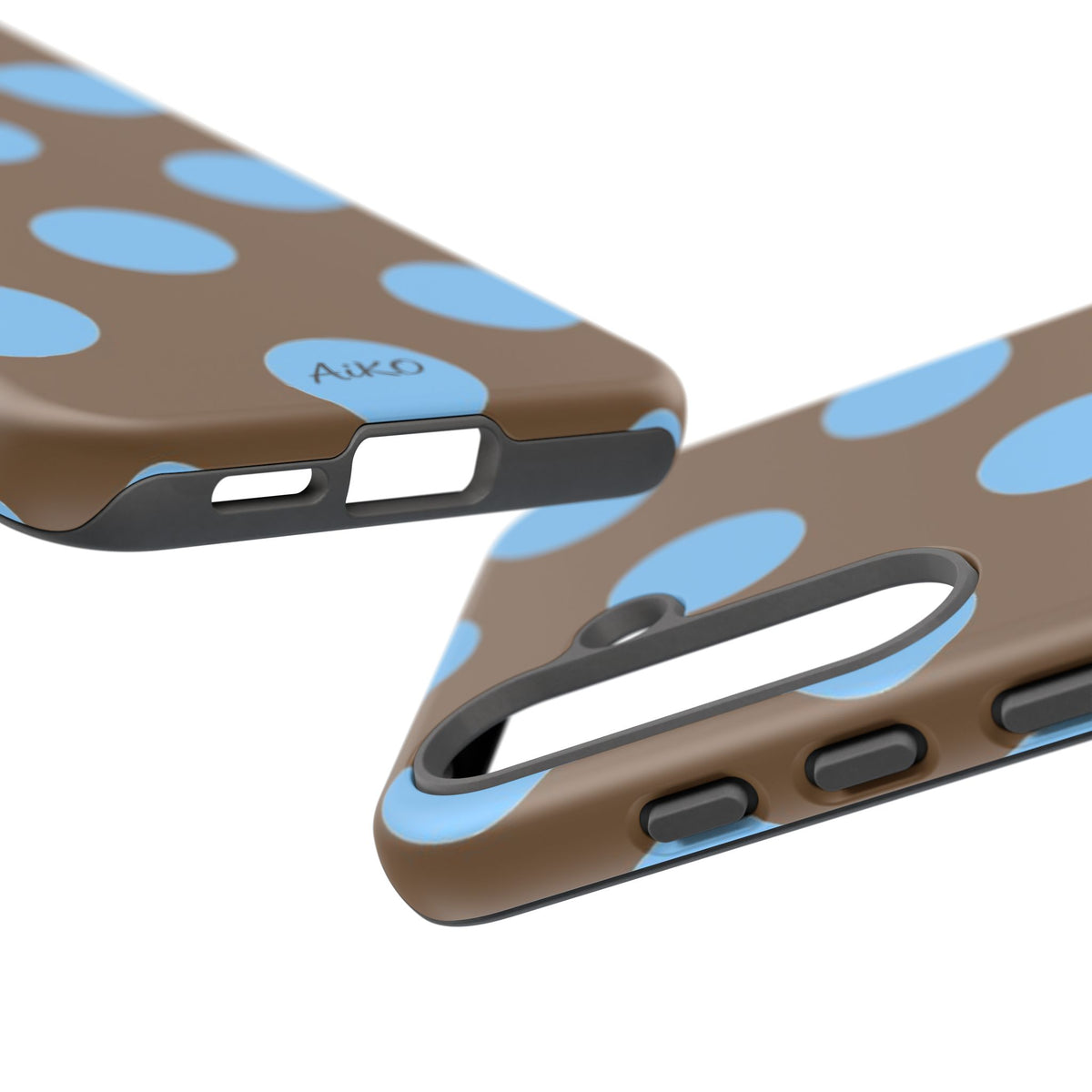 Polka Dots (Blue & Brown)