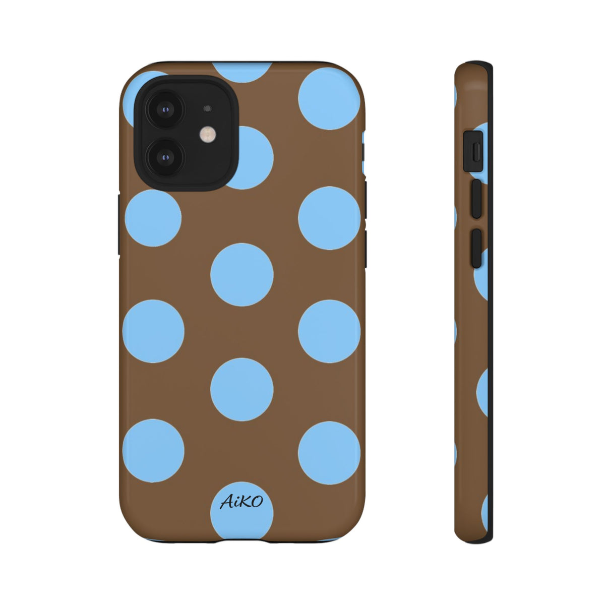 Polka Dots (Blue & Brown)