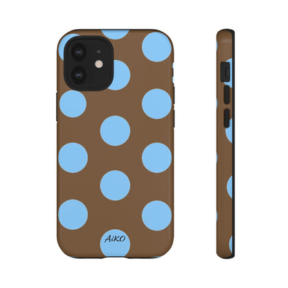 Polka Dots (Blue & Brown)