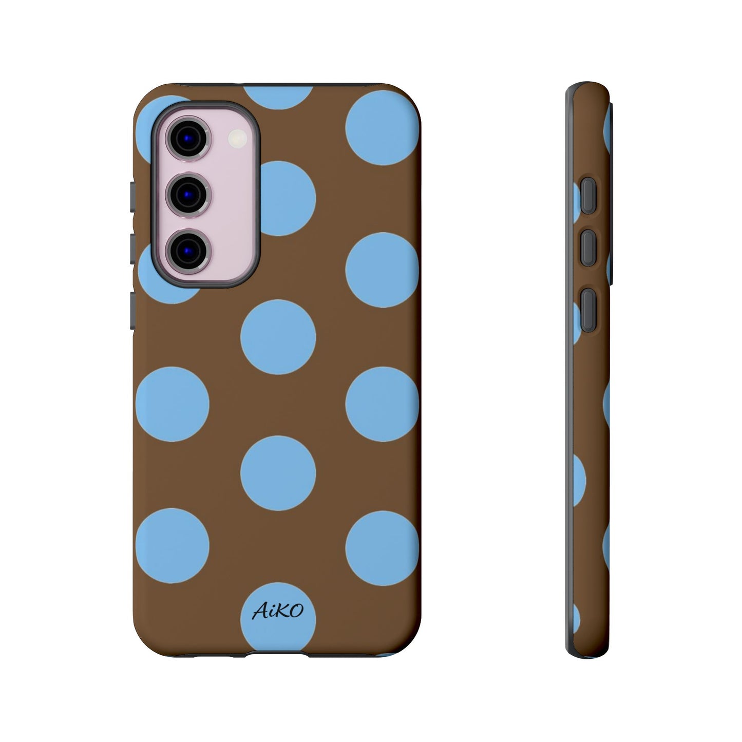Polka Dots (Blue & Brown)