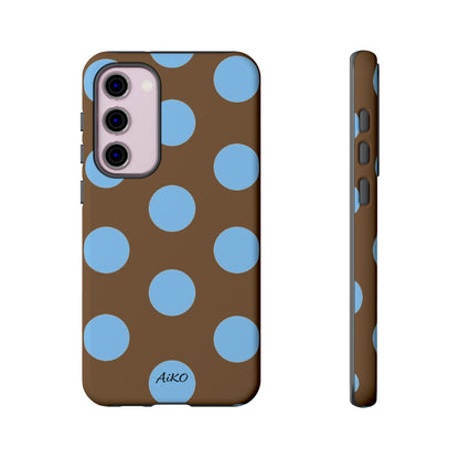 Polka Dots (Blue & Brown)