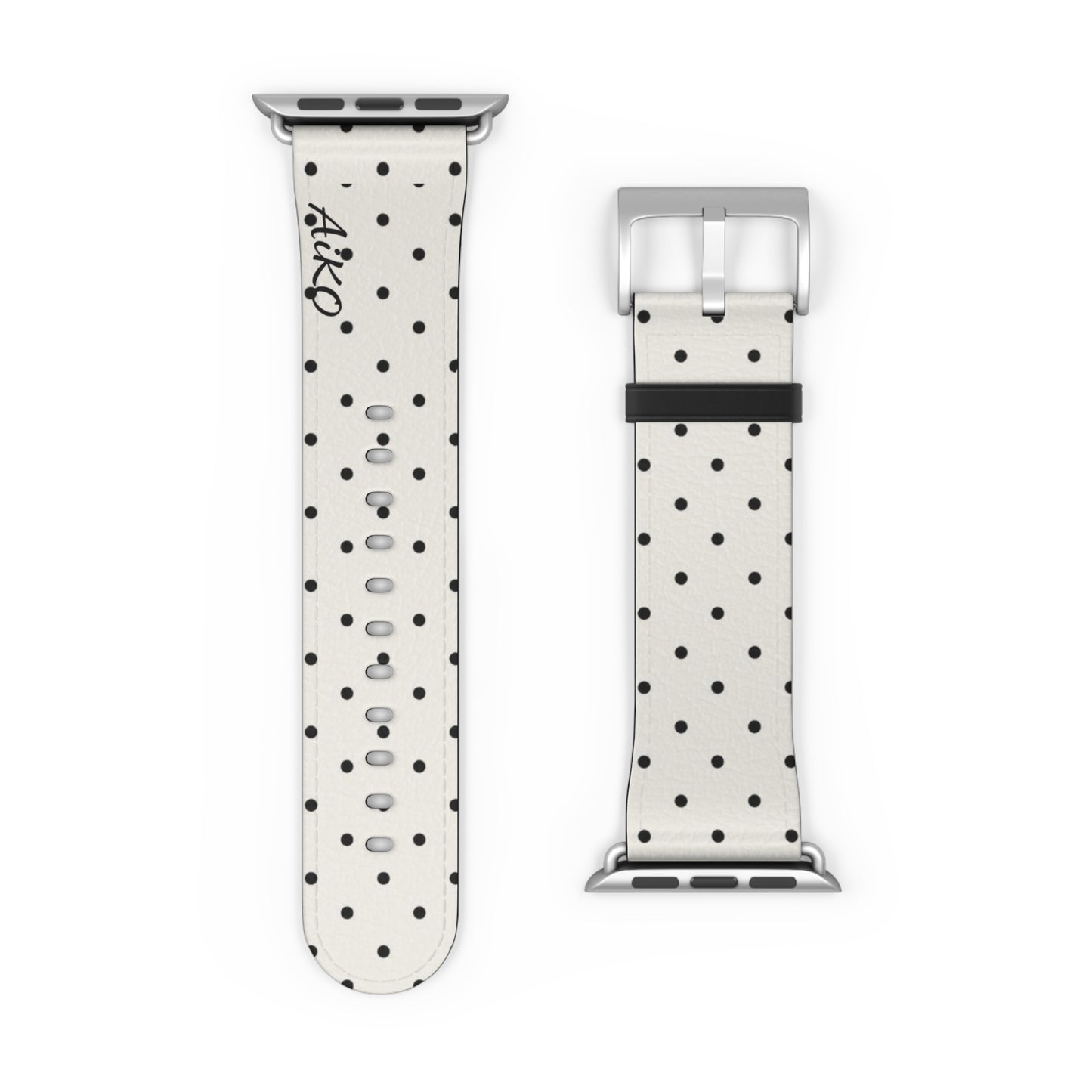 Polka Dot ( White and Black) Apple Watch Band
