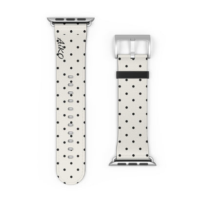 Polka Dot ( White and Black) Apple Watch Band