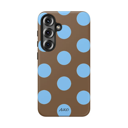 Polka Dots (Blue & Brown)