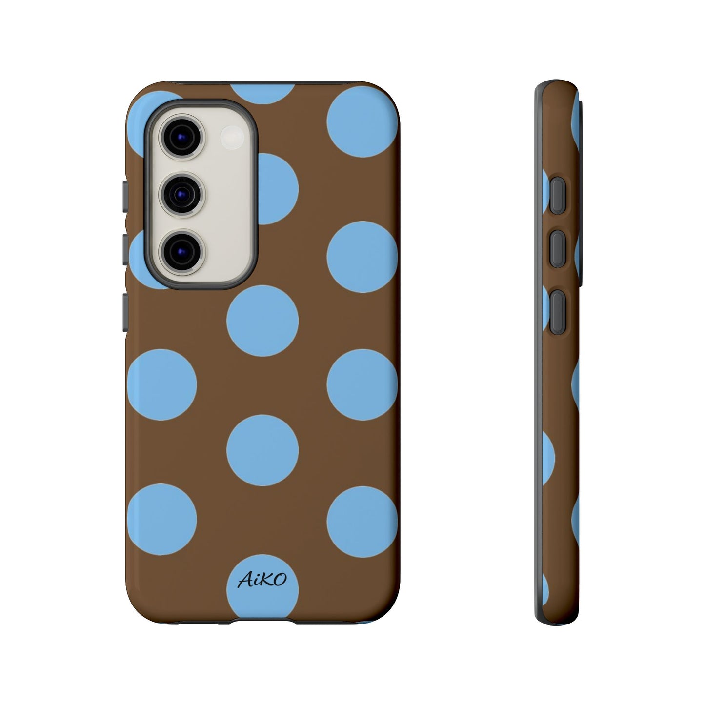 Polka Dots (Blue & Brown)