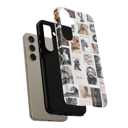 Fashion Collage Phone Case — Pink Vogue Magazine Aesthetic Tough Case