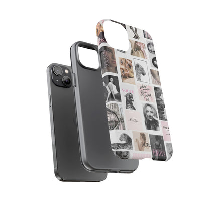 Fashion Collage Phone Case — Pink Vogue Magazine Aesthetic Tough Case