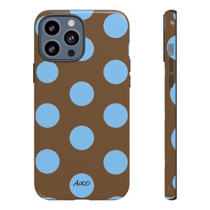 Polka Dots (Blue & Brown)