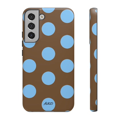 Polka Dots (Blue & Brown)