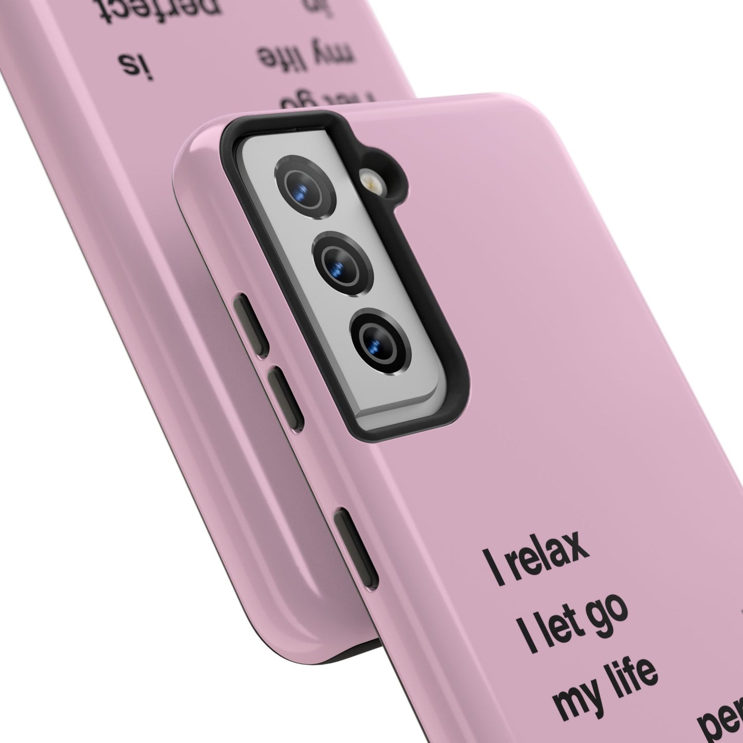 Pink Minimalist 'I relax I let go my life is in perfect flow'