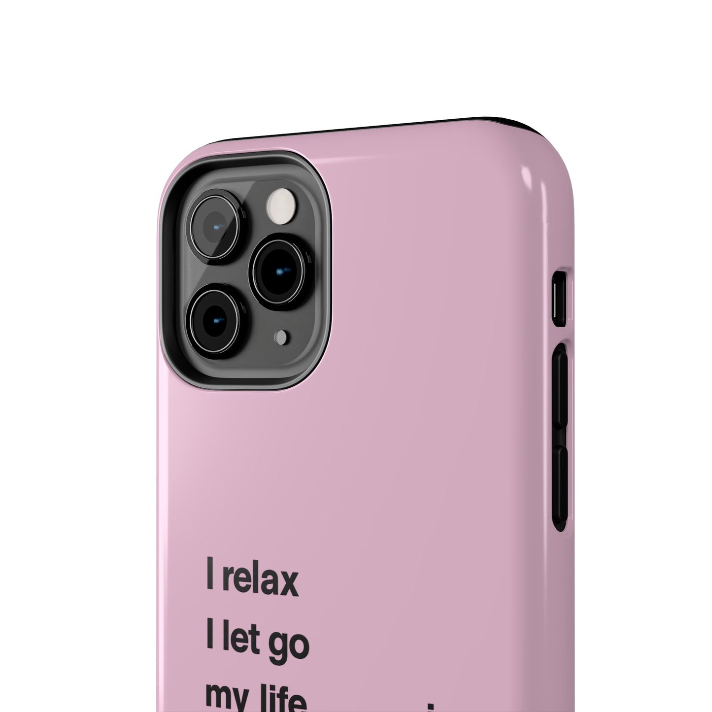 Pink Minimalist 'I relax I let go my life is in perfect flow'