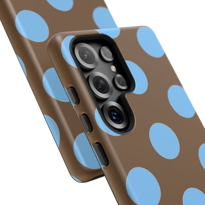 Polka Dots (Blue & Brown)