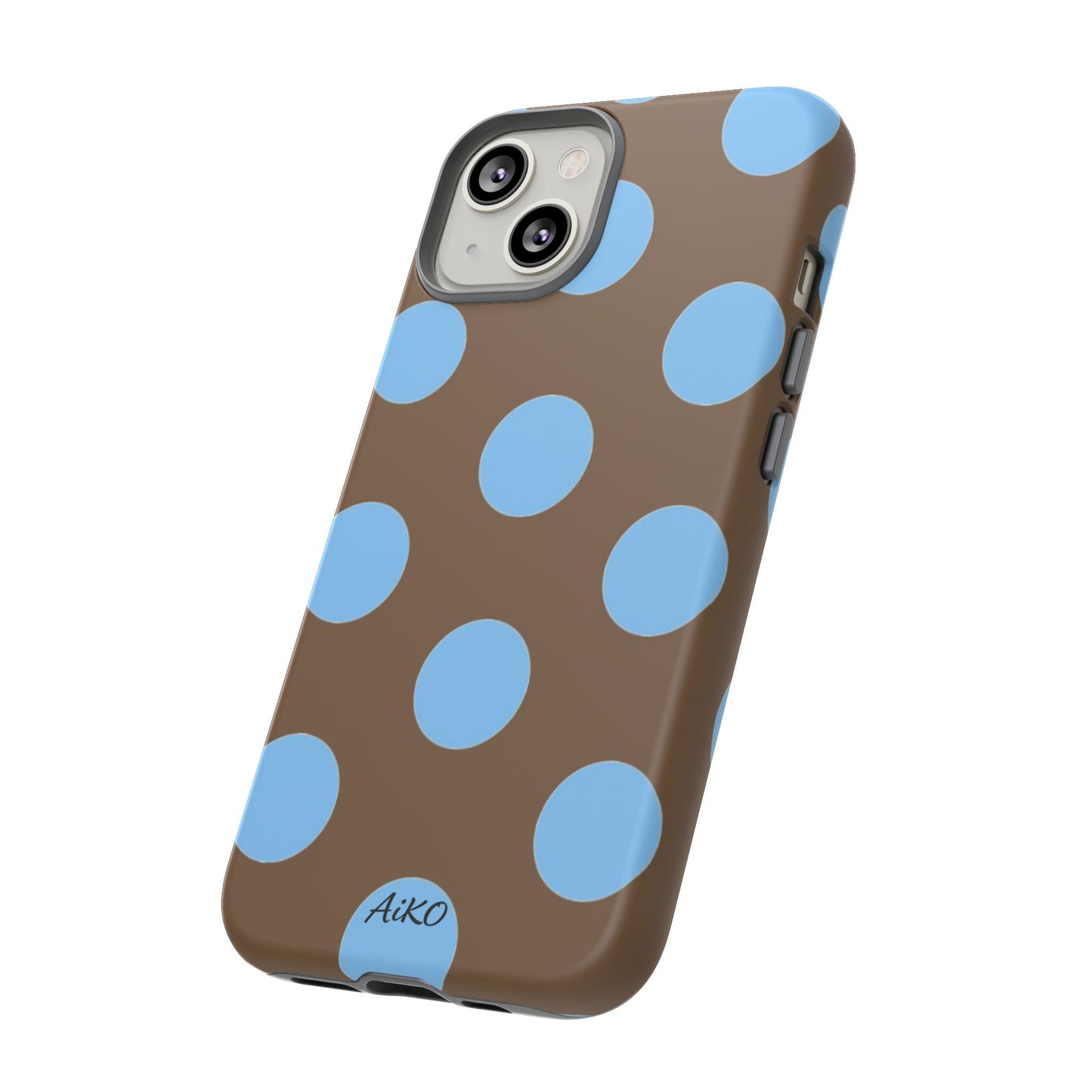 Polka Dots (Blue & Brown)