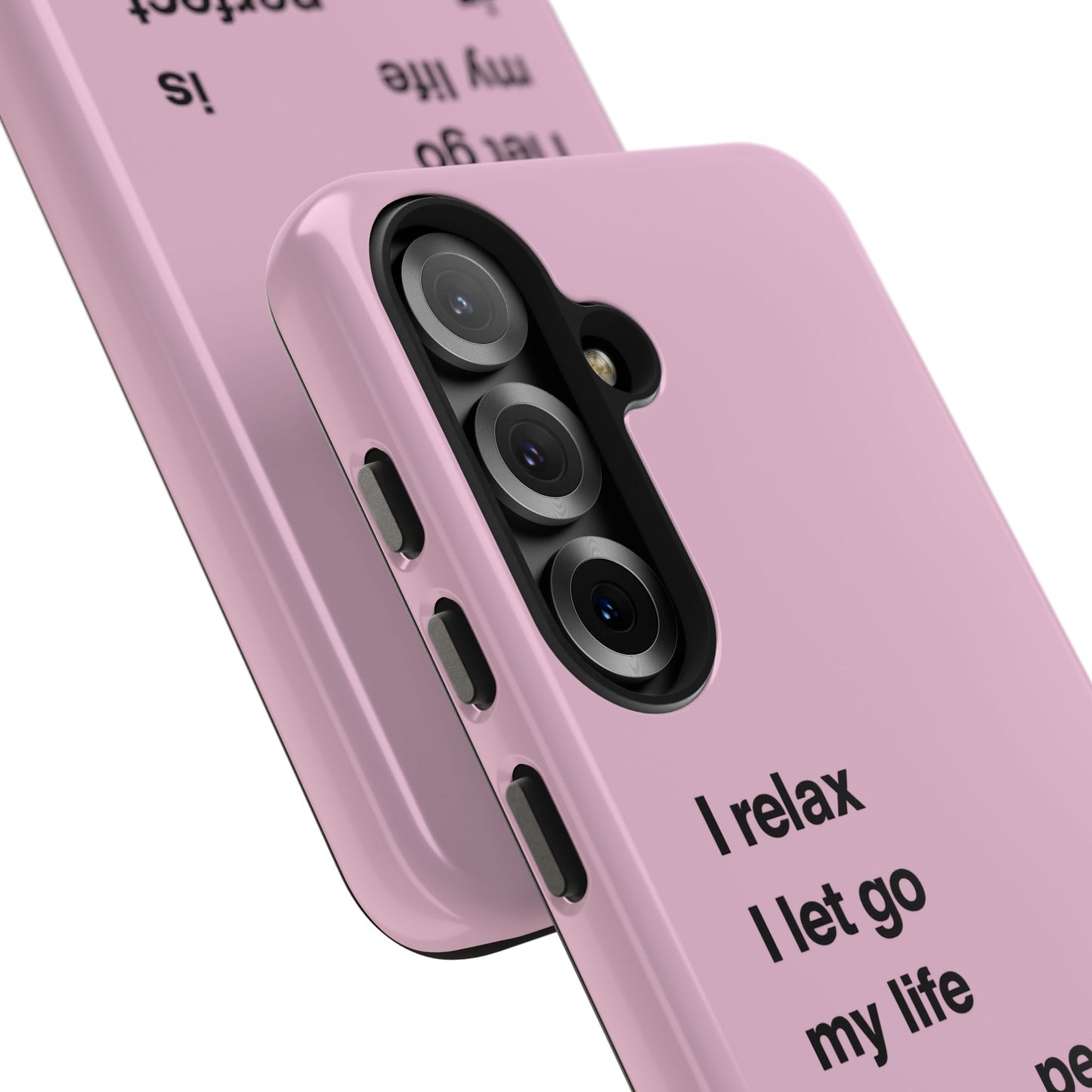 Pink Minimalist 'I relax I let go my life is in perfect flow'
