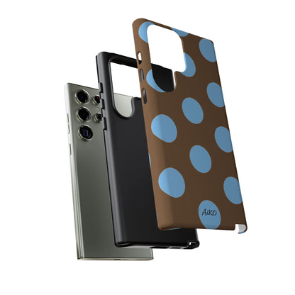 Polka Dots (Blue & Brown)