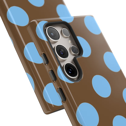 Polka Dots (Blue & Brown)