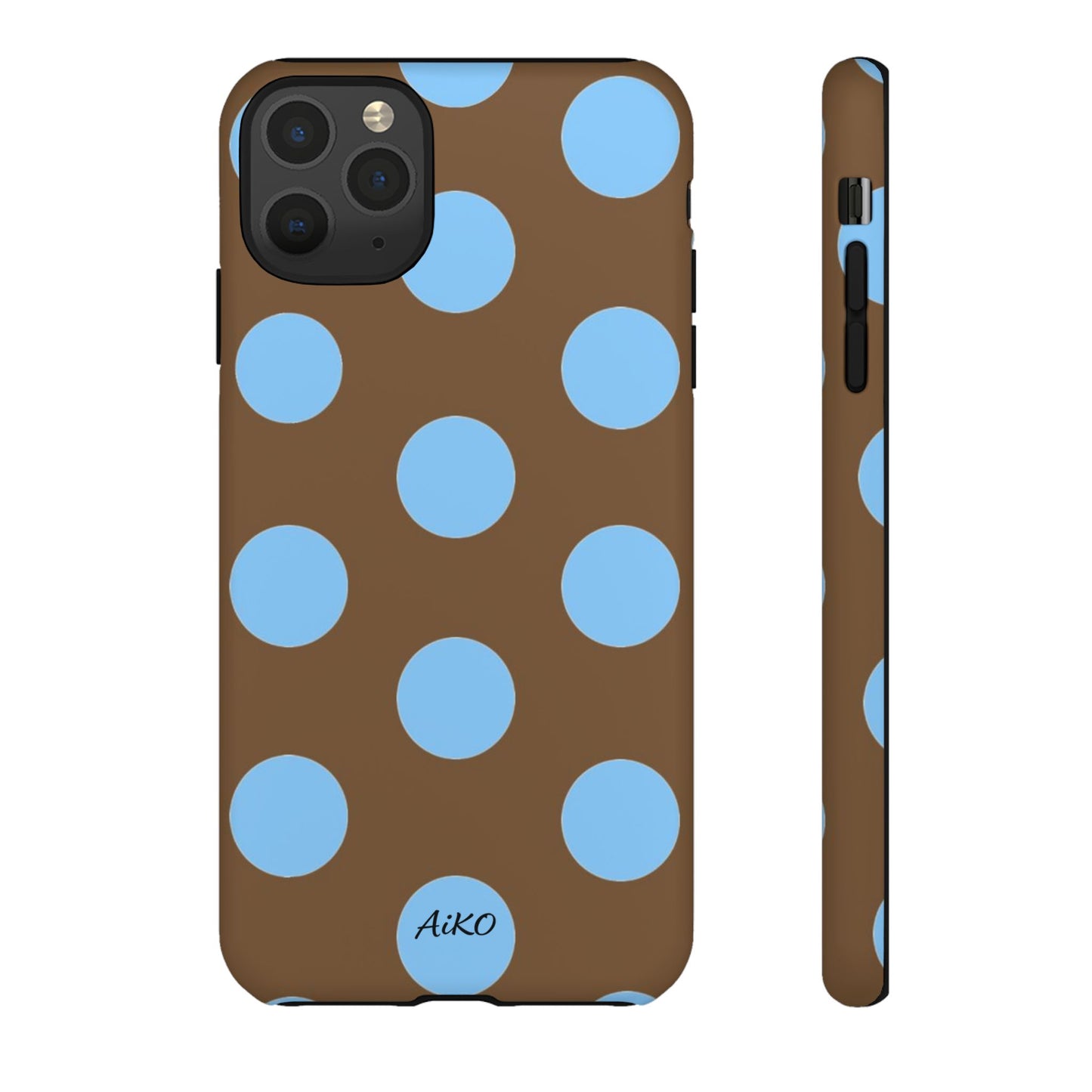 Polka Dots (Blue & Brown)