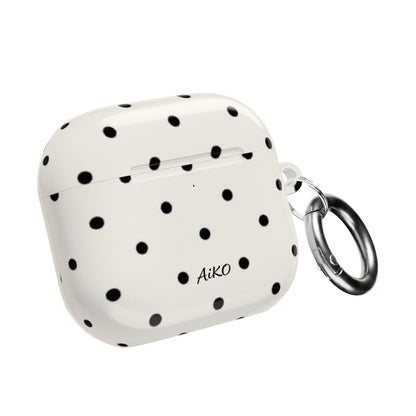 Polka Dot ( White and Black) AirPods Cases