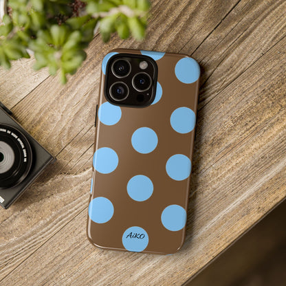 Polka Dots (Blue & Brown)