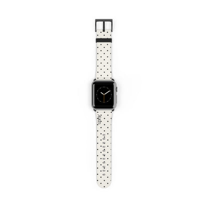 Polka Dot ( White and Black) Apple Watch Band