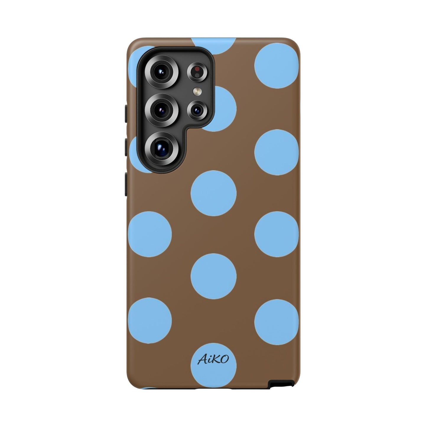 Polka Dots (Blue & Brown)