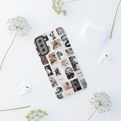 Fashion Collage Phone Case — Pink Vogue Magazine Aesthetic Tough Case