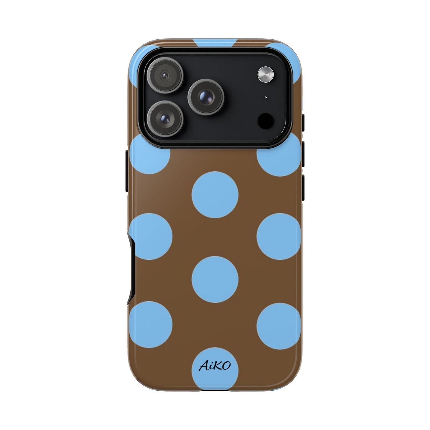 Polka Dots (Blue & Brown)